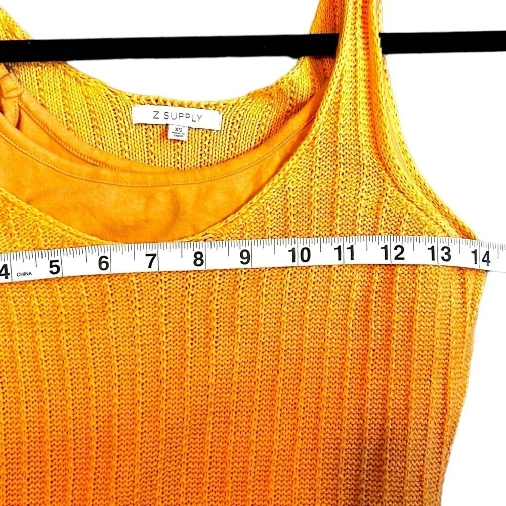 Z Supply Brayden Crotchet Knit Midi Dress in Papaya - Picture 14 of 16